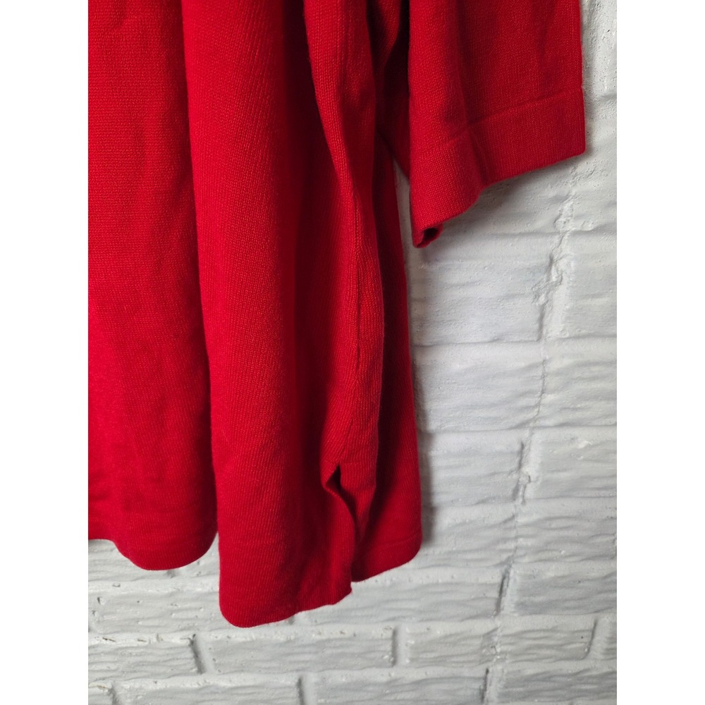Women's 5X C.D. Daniels lightweight sweater Red rhinestone gems 3/4 sleeve NWT - Picture 3 of 9